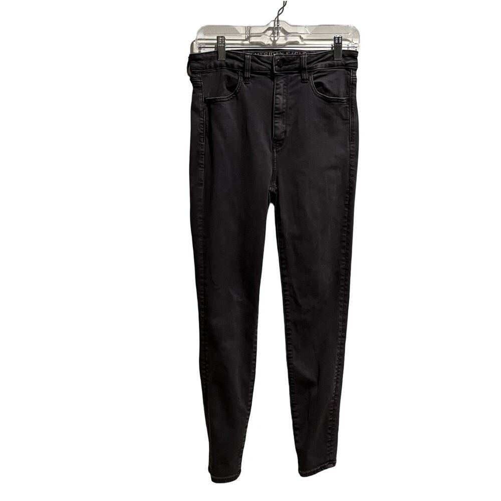 American Eagle Jeggings Womens  6 Short Gray Super Hi Rise Stretch Denim Pockets